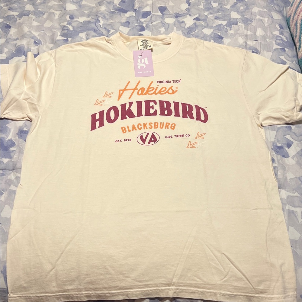Cream Girl Tribe Virginia Tech Hokiebird T-Shirt